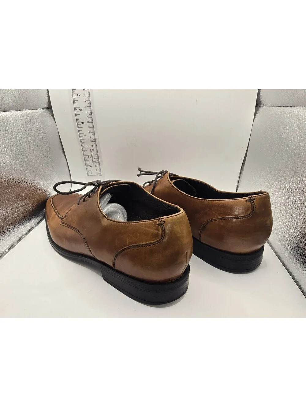 Cole Haan NikeAir Mens 11 M Tan Leather Apron Toe Derby Dress Shoes C09161